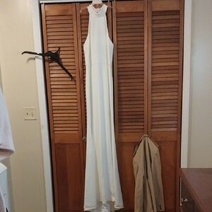 Amsale Cora High Neck Wedding Dress, Size 8